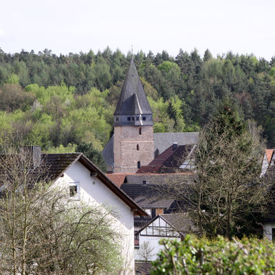 Blick auf Kirche Wiesenfeld