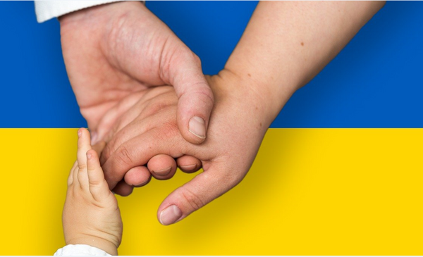 Fahne Ukraine Hilfe