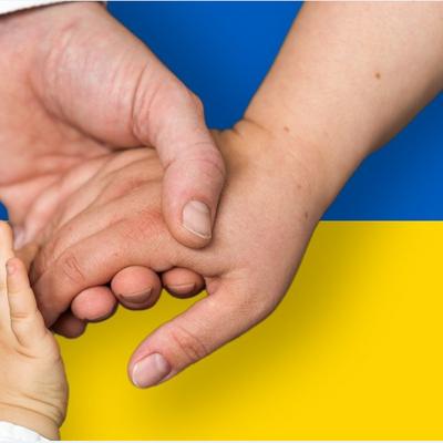 Fahne Ukraine Hilfe